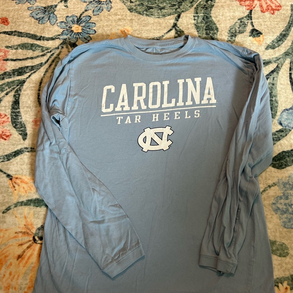 Vintage Carolina Tar Heels Blue Long Sleeve Shirt